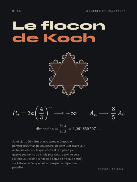 Le flocon de Koch · Nuit, affiche flocon de Koch
