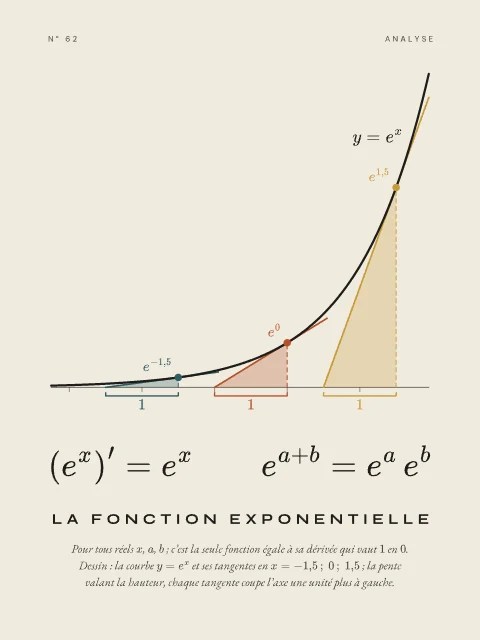 La fonction exponentielle · Papier, affiche fonction exponentielle