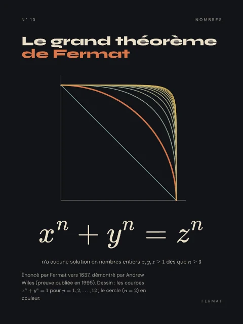 Le grand théorème de Fermat · Nuit, affiche grand théorème de Fermat