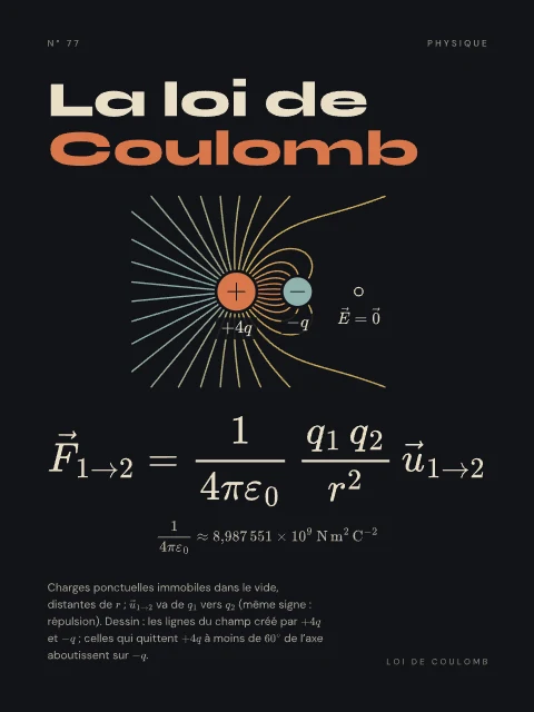 La loi de Coulomb · Nuit, affiche loi de Coulomb