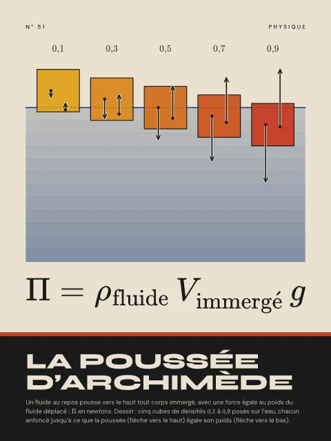 La poussée d’Archimède · Bauhaus, affiche poussée d’Archimède