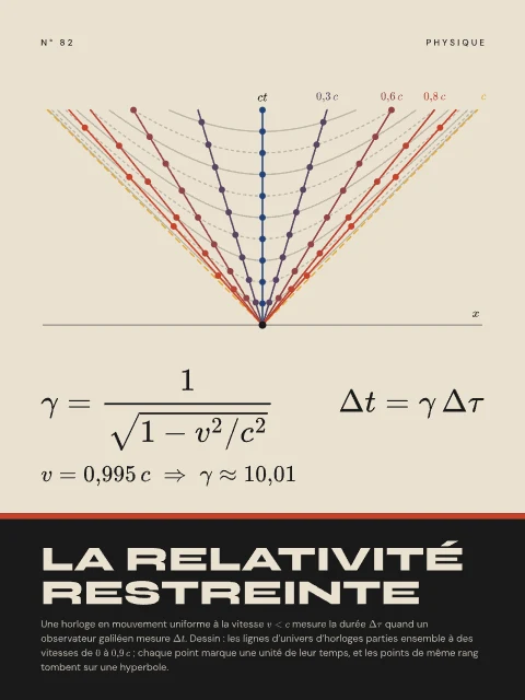 La relativité restreinte · Bauhaus, affiche relativité restreinte